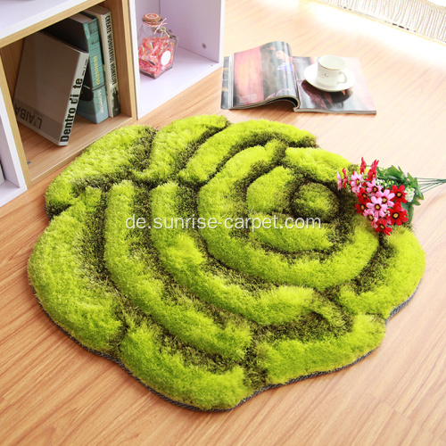 3D-Teppich mit Rosenform